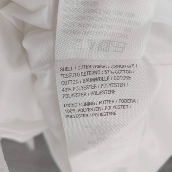 Dennis Basso Water Repellent Button Front Double Collar Jacket White Size Medium - Picture 3 of 5